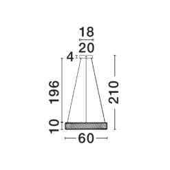 ARIETTA hangandi loftlj. LED 46W 3220lm 3K IP20 dimmanl. glær kristall - Image 6