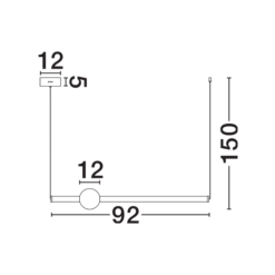 NEUTRON hangandi ljós gyllt LED 10W 3K IP20 - Image 4