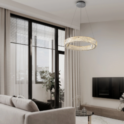 ARIETTA hangandi loftlj. LED 46W 3220lm 3K IP20 dimmanl. glær kristall - Image 5