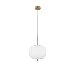 LATO hangandi 1x12W E27 antiq brass/opal