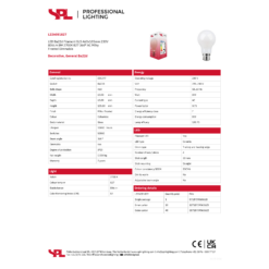 LED A60  8W 806lm 27K BA22d dimmanleg opal - Image 2