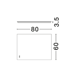 ALDA spegill 48W 978lm 600x800x35 3K IP44 - Image 4