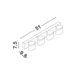 xSABIA baðljós vegg króm LED 4x5W 3K IP44 - Image 5