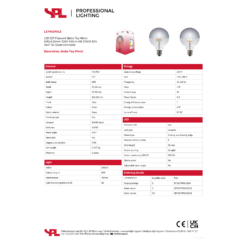 LED G95 Toppspegill silfur 4W 825 E27 dim - Image 2