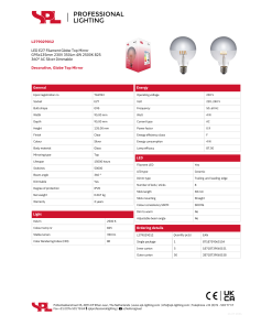 Alternative view of LED G95 Toppspegill silfur 4W 825 E27 dim