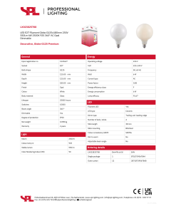 Alternative view of LED E27 Fila Globe