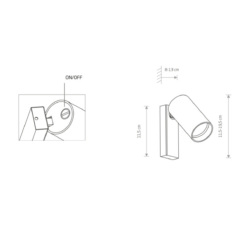 MONO veggljós 10W GU10 hvítt - Image 2
