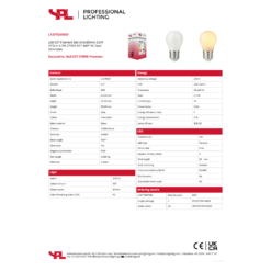 Led kúla P45 E27 4,7W 470lm 27K opal dimmanleg - Image 2