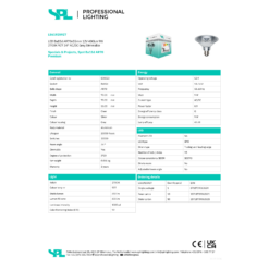 LED AR70 12V 9W 27K 24° dimmanleg - Image 2