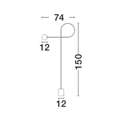 DEDALO gólflampi LED G9 1x5W IP20 án peru svart - Image 5