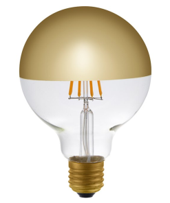 LED G95 Toppspegill gull 4W 825 E27 dim