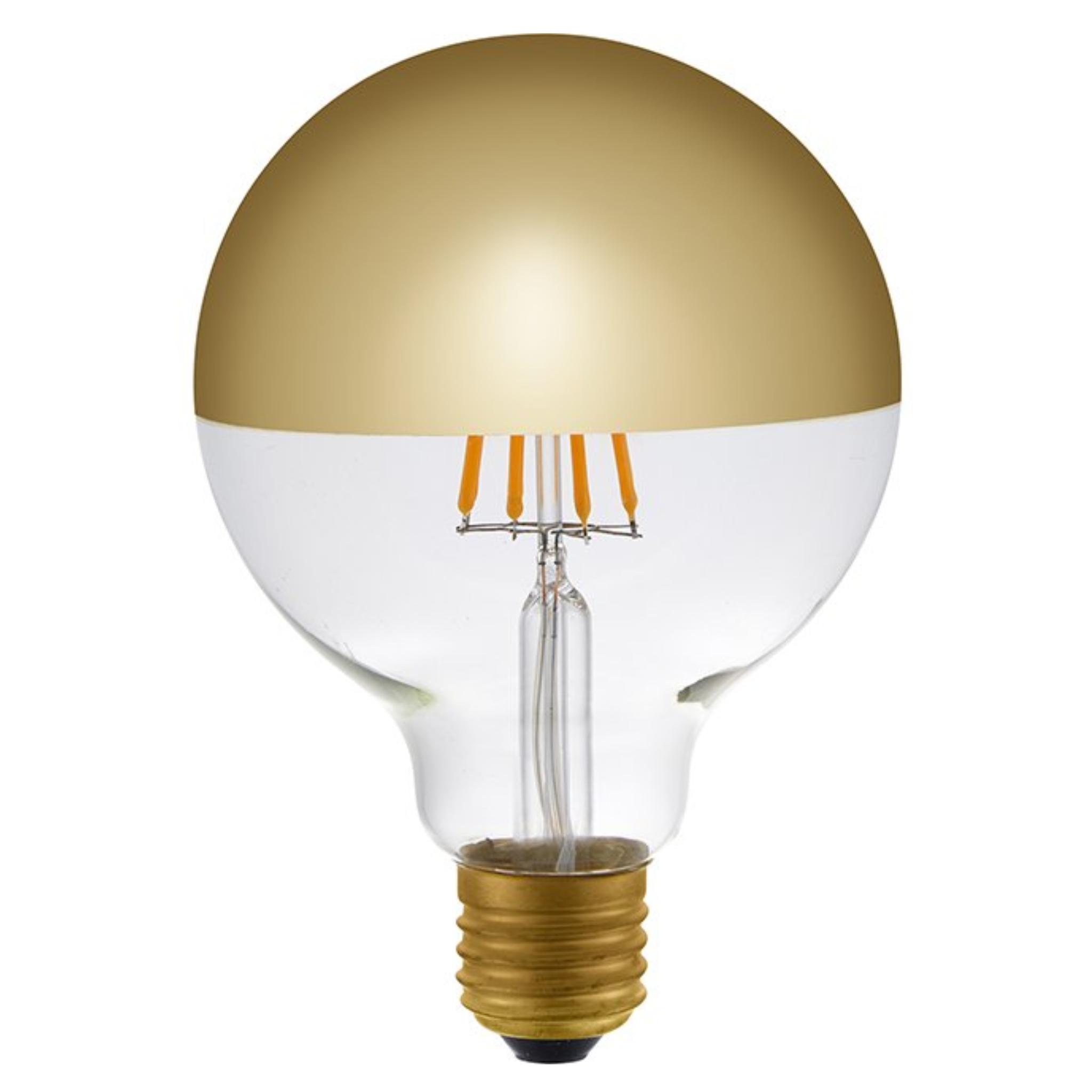 LED G95 Toppspegill gull 4W 825 E27 dim