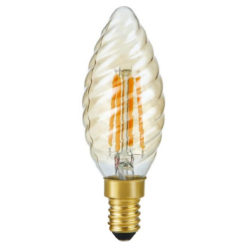 Led kerti snúin E14 4W 250lm 22K gold dimmanleg