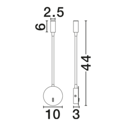 xJACO veggljós hvítt LED 3W 3K IP20 - Image 3