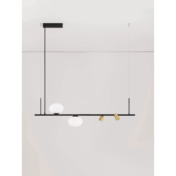 NOBLE hangandi loftlj. LED G9 2x5W án per & LED 10W 700lm 3K IP20 svart - Image 2