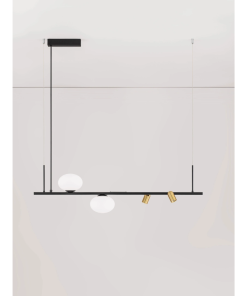 Alternative view of NOBLE hangandi loftlj. LED G9 2x5W án per & LED 10W 700lm 3K IP20 svart
