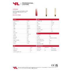 LED Tube T30x185 2,5W 50lm 18K gold E27 dimmanl - Image 2