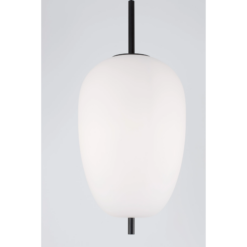 LATO hangandi LED 1x12W D:27 svart og opal kúla - Image 2
