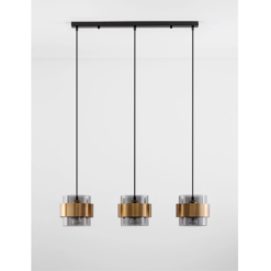 SIANNA hangandi 3x12W E27 svart/brass - Image 4