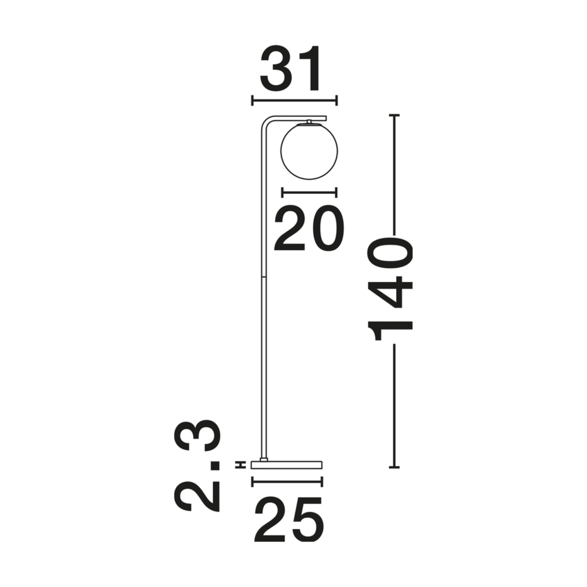 Alvarez gólflampi h140cm E27 1x12W gylltur/marmari - Image 5