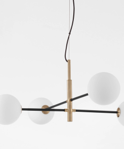 Alternative view of Vitra hangandi G9 4x5W gyllt/svart/opal