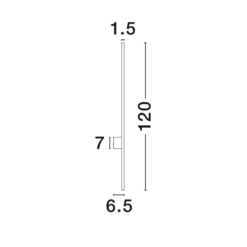 ADEN veggljós LED 20W 3K 120 cm svart - Image 3