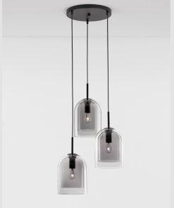 Alternative view of VELOR hangandi ljós LED 3x12W svart með tvöföldum