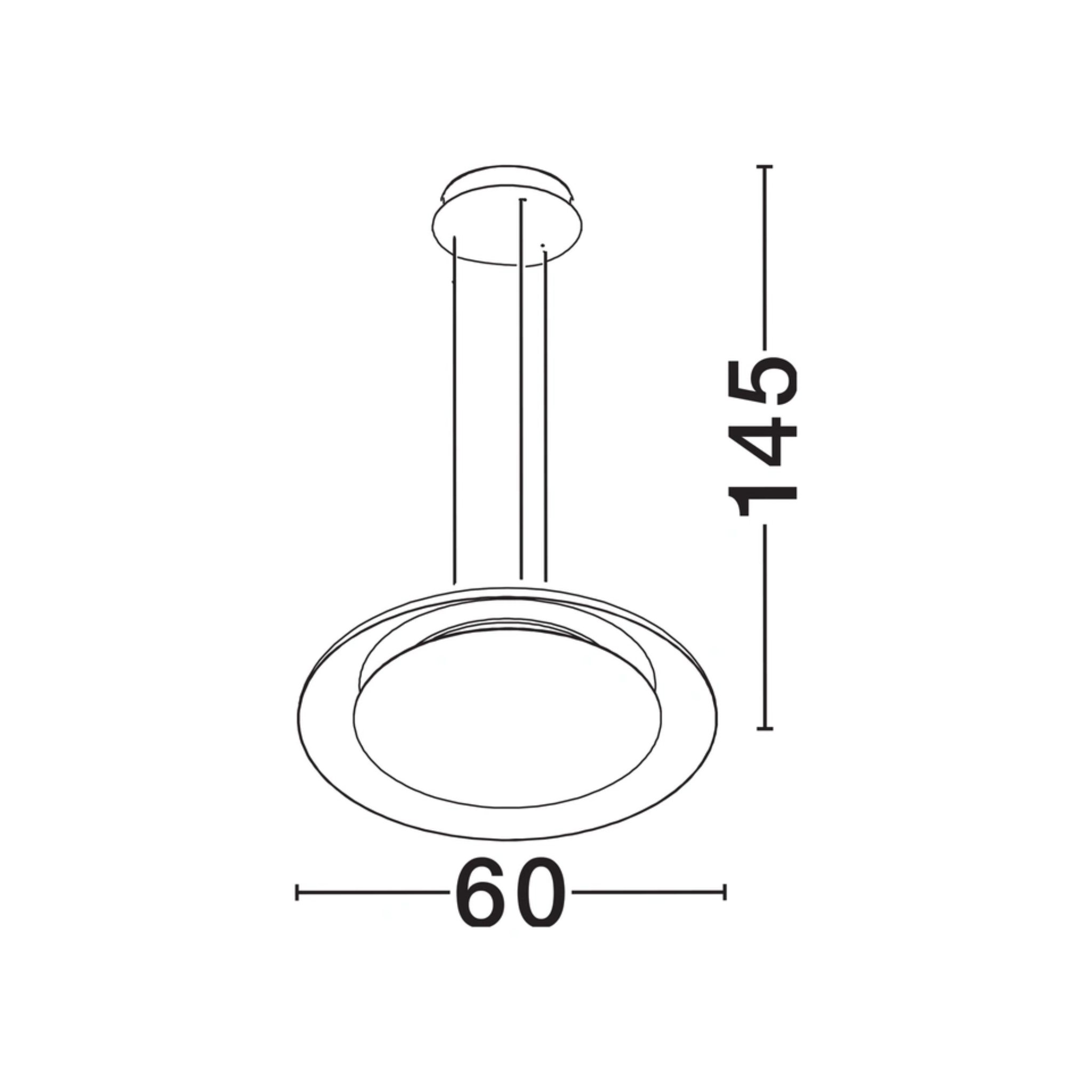 EPOS Hangandi Loftljós LED 38W Dimmable Svart/hvít - Image 4