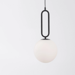 GRUS hangandi ljós LED 12W h.56cm svart opal kúpul - Image 2