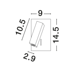 DONA veggljós svart LED 3W 3K IP20 - Image 3