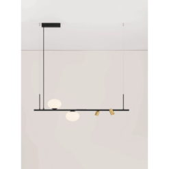 NOBLE hangandi loftlj. LED G9 2x5W án per & LED 10W 700lm 3K IP20 svart - Image 4