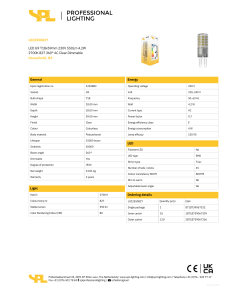 Alternative view of Led G9 4,2W 550Lm 27K dimmanleg