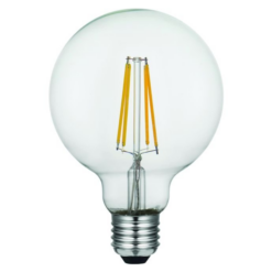 LED G95 glær 8W 740lm 925 E27 dimmanleg