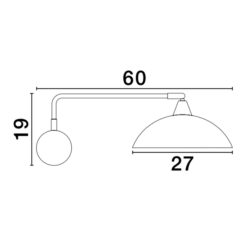 xMIRBA veggljós E27 svart/gull - Image 4