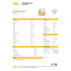 LED MR16 5,8W 50x44 27K 460lm GU5.3 12V 36° dimmanleg - Image 2