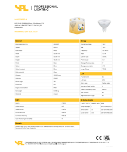 Alternative view of LED MR16 5,8W 27K 460lm GU5.3 12V 36° dimmanleg