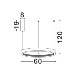 PRESTON hangandi Q600 LED 50W 3K gyllt - Image 6