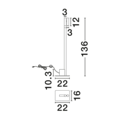 ARCO gólflampi LED 4W 127lm 3K IP20 svart - Image 7