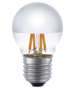 Led kúla P45 toppspegil silfur 4W 250lm E27 dimm.