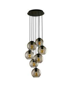 Hangandi VETRO VII 7x60W E27 svart/reykgler