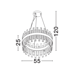 CROWN hangandi Q550 mattgyllt G9 7x5W - Image 4