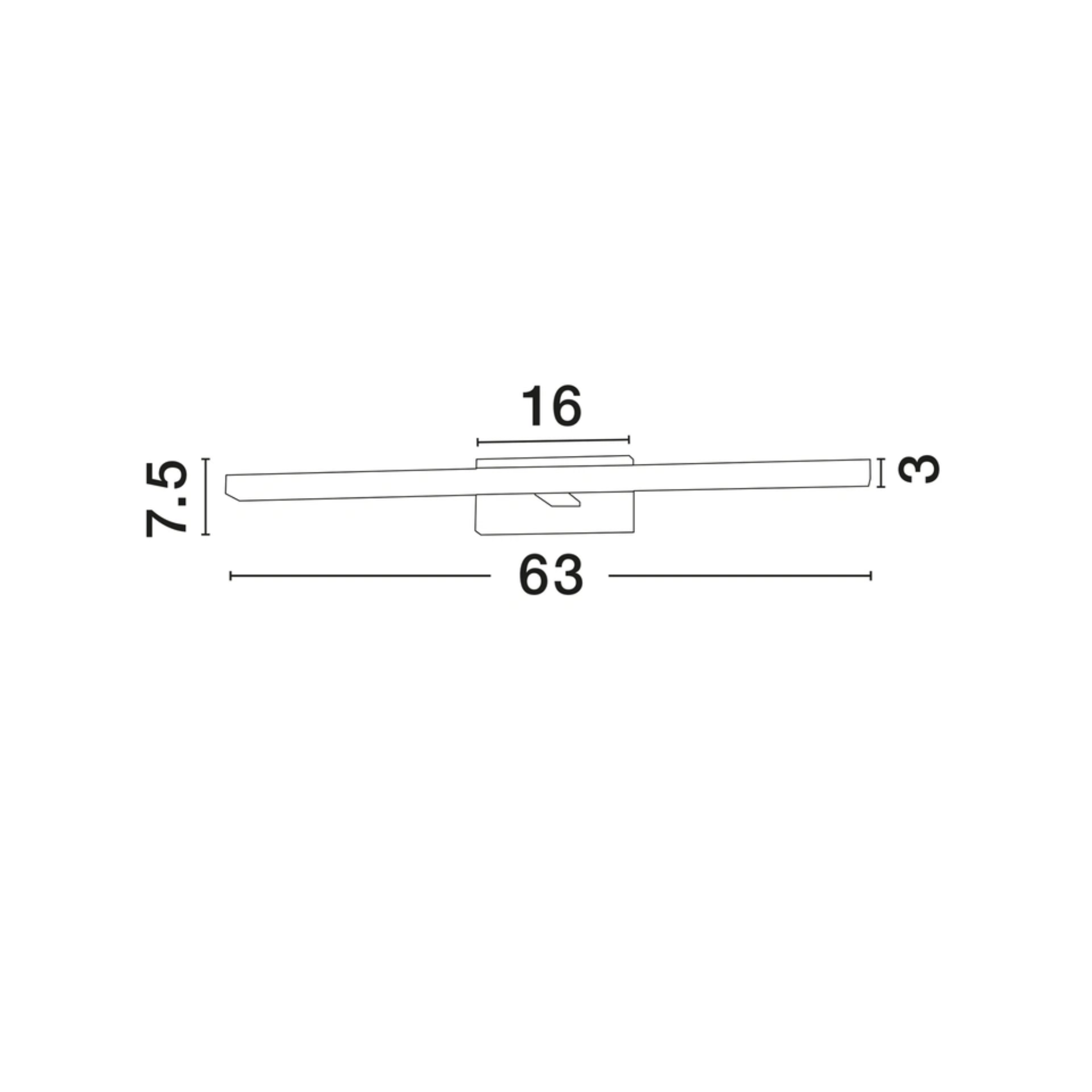 FLAT veggljós 63cm svart LED 18W IP44 - Image 6