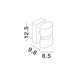 xSABIA baðljós vegg króm LED 2x5W 3K IP44 - Image 3