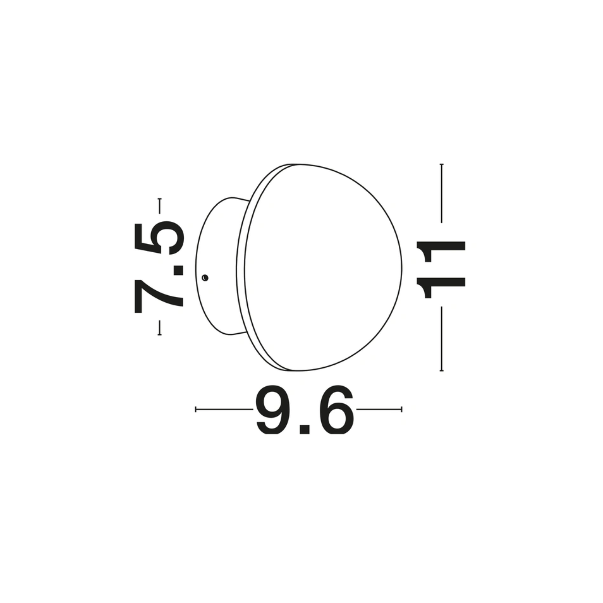 NETUNE Led veggljós Q110 6W 160lm 3K hvítt IP20 - Image 3
