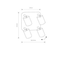 xEYE SPOT kastari 4x10W gull LED GU10 195mm - Image 2