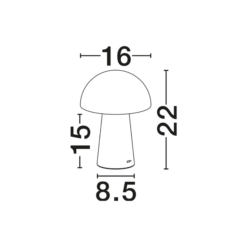 ANDE borðlampi LED 2W 129lm 3K IP20 svart - Image 4