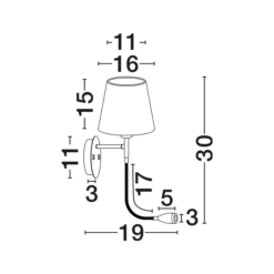 NIA veggljós 3W led 3K 5W E14 hvítt - Image 5