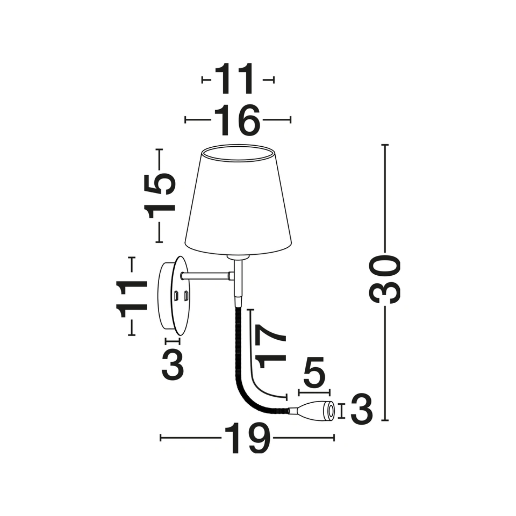NIA veggljós 3W led 3K 5W E14 hvítt - Image 5