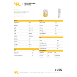 Led G9 3,5W 330Lm 27K dimmanleg - Image 2