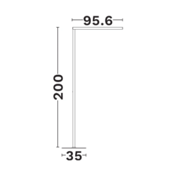 GAL gólflampi LED 30W 2700lm. 10W 900lm niður. 3K IP20 svart - Image 7